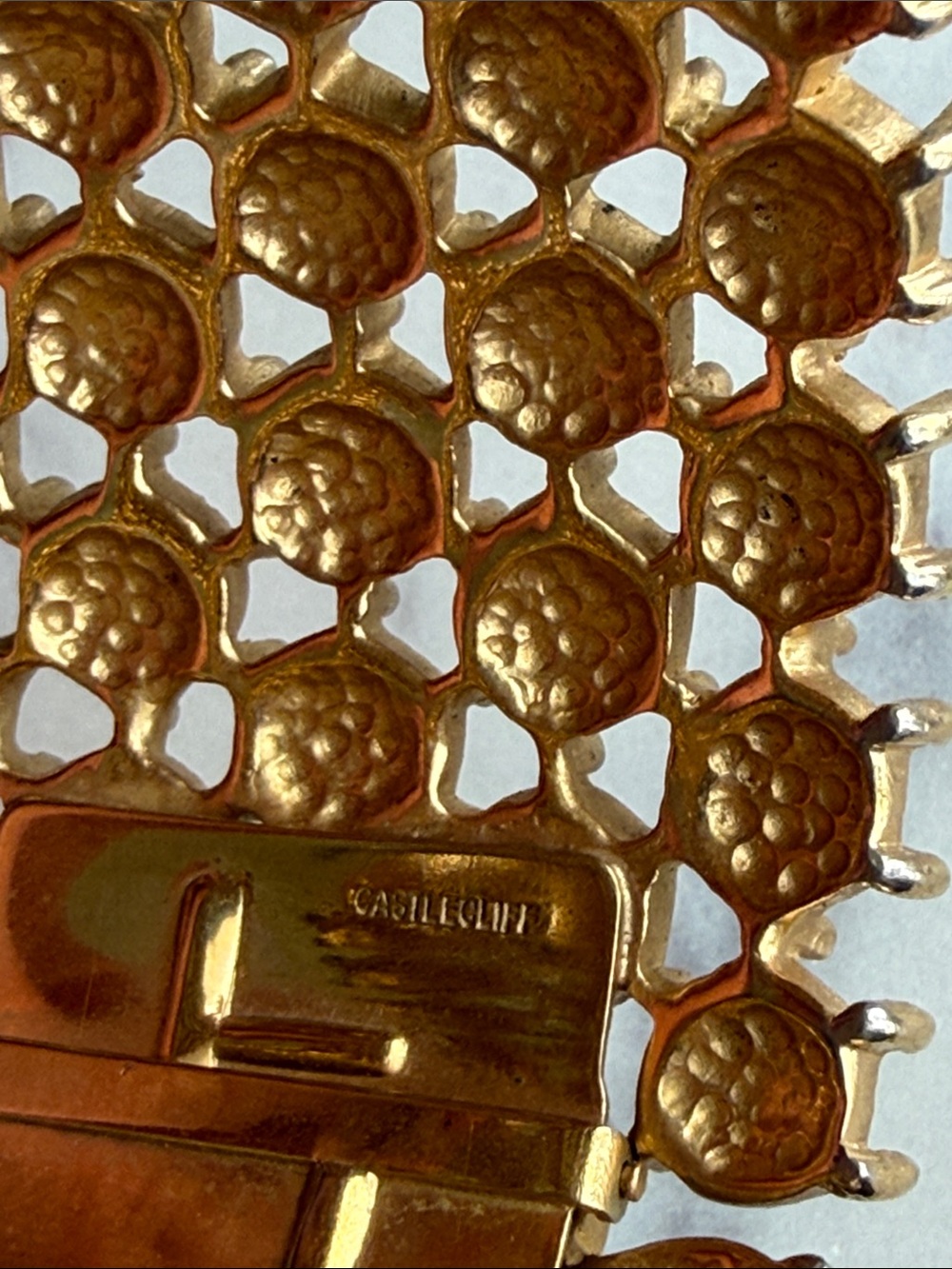 Offer! Vintage atomic era MCM Castlecliff gold anemone brooch bracelet earrings - Picture 7 of 10